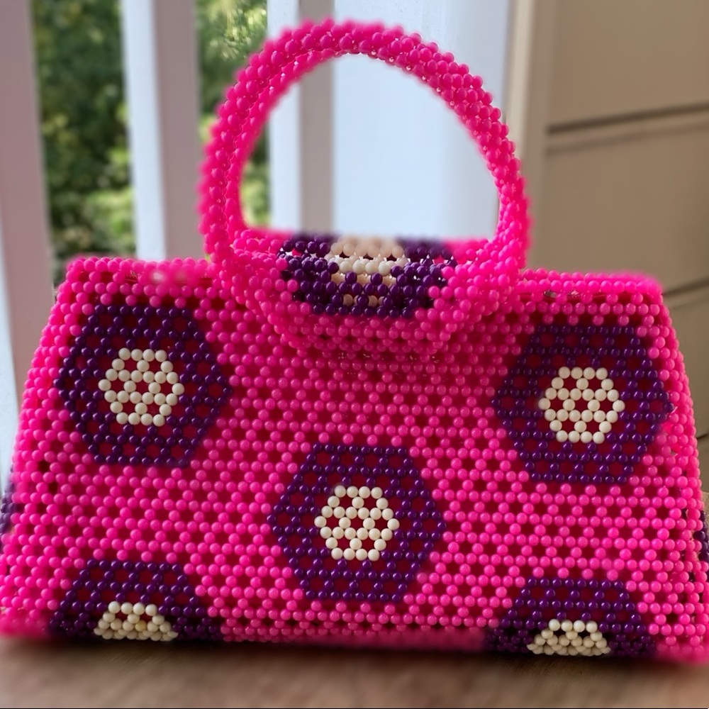 SHEBBAH HANDMADE BEADED HANDBAG - Picture 3 of 5